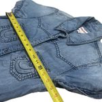 True Religion  Y2K Button Front Chambray Western Rodeo Top Size XS Photo 8