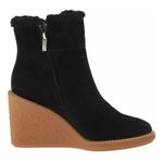 Franco Sarto NEW Women's Ulayna Suede Faux Fur Wedge Boots Black Size 8 Photo 1