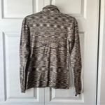 Sundance  Marled Knit Long Sleeve Turtleneck Top Size Small Gray & Cream Photo 2