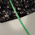 Zara Basic Floral Print Blazer Sz Sm Faux Leather Trim Black Cropped Jacket Photo 5