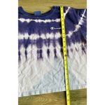 CHAMPION Purple Tie Dye Womens Sz L Crop Top 100% Cotton Size L Photo 5