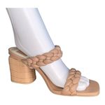 Dolce Vita Paily size 8 Chunky heels with light beige Braided straps​​​​​ Tan Photo 8
