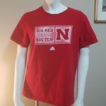 Adidas Red Nebraska Huskers Short Sleeve Tee (M) Photo 0
