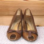 Miu Miu  Brown Leather Wedge Shoes Photo 1
