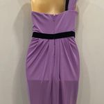 BCBG MAXAZRIA Y2K Mini Dress Grecian Draped One Shoulder Lilac Purple Toga Greek Photo 1