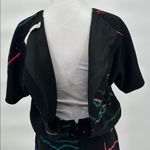 & Other Stories & Other Stories Black Abstract Print Short Sleeve Dress Cinched Waist Size 8 Photo 9