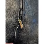Michael Kors  Black Pebbled Leather Crossbody Bag Gold Chain Buckle Detail Luxury Photo 6