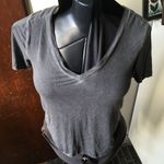 Ten Sixty Sherman Nordstrom  distressed gray v-neck basic tee Photo 0