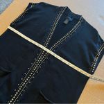 Magaschoni  Cotton blend knit open front Cardigan studded detail sleeveless XL Photo 10