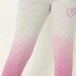 PINK - Victoria's Secret Victoria's Secret Pink Ombre Dip Dye Skinny Joggers Heather Stone Grey Pink XXL Photo 0
