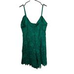 Jack by BB Dakota  Anthropologie Lace Romper Sleeveless Green‎ V-Neck Size 4 Photo 4