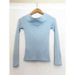 Nation Ltd Nation Val Off the Shoulder Ribbed Top in Bell Blue size Photo 4