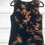 Hand Dyed Black Bleach Tie Dye Tank Top Size Medium Photo 0