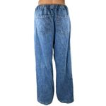 ZARA Women's Blue High Waisted Tie Waist Wide Leg Baggy Denim Jeans Size S Photo 2