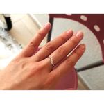 Boutique NEW 14k White Gold Genuine Certified Moissanite‎ Three Stone Ring Sz 6 Photo 14