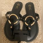 Cato New With Tag  Blsck & Gold Sandals Size 9 M Photo 1