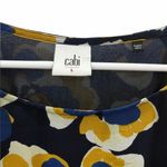 CAbi Lydia Navy Floral Chiffon Blouse Womens Large Photo 8