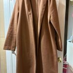 ZARA  Tan Long Pea Coat XL Photo 2