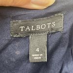 Talbots  Navy Eyelet Lace Shift Dress Blue Size 4 Nautical Classic Shower Church Photo 2