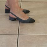 Veronica Beard Cecile Blue & Black Denim Cap-Toe Slingback. Size 6M. MSRP $375 Photo 13