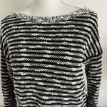 Anthropologie  Moth • Black White Staccato Stripe Tunic Sweater Photo 3