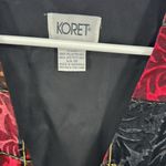 Koret Red Black Purple velvet gold metallic trim Women's 18 plus size vest VTG Photo 5