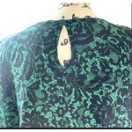 Vintage Love Crazy Green Black Print Mini Dress Women's L‎ Sheet Long Sleeve Size L Photo 5