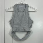 Outdoor Voices Medium Gray Slashback Cropped Tank Top Sports Bra Photo 1