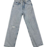 Rag and Bone  - Straight Leg Distressed Jeans in Light Blue Photo 0
