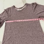 Kiki Long Puff Sleeve Pullover Crewneck Sweater Women's Medium Heathered Purple Photo 3