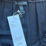 Eileen Fisher  Silk Georgette Crepe Black Wide-Leg Pant, Beach, Ankle Length M Photo 9