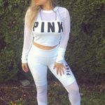 Victoria's Secret PINK Mesh White Crop Top Photo 0