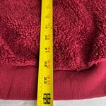 easel  L Sherpa burgundy fleece embroidered pullover sweatshirt casual fall cozy Photo 7