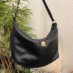 Y2K Gothic Whimsygoth Black faux leather shoulder hand bag purse gold detail Measurement in pics Photo 0