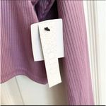 Abound BP 𝅺RIBBED Crop tee top Long Sleeve Purple MEDIUM Photo 4