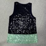 J.Crew Sequin Colorblock Tank Top Blue Green Sleeveless Style XS Photo 9