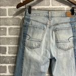American Eagle  Vintage High Rise Fit Blue Blue Jeans Size 2 Button Fly Cropped Photo 7