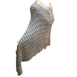 Simply Noelle  Slate Blue & Cream Button Down Poncho/Shawl/Shrug-One Size Photo 7