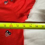 Lucky Brand  Women's Heart Flag Embroidered T-Shirt, size S NWT Photo 8