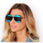 new AQS ☺︎︎ Oversized Aviator Shades Sunnies Sunglasses ☺︎︎ Pink with Gold Frame Photo 1