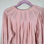 Free People  Pink Puff Shoulder Long Sleeve Sweater Womens S Boho Casual Photo 2