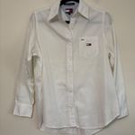 Tommy Jeans VTG Women's White Button Down Shirt Classic Logo Pocket Size S Photo 0