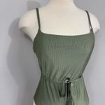 Aerie  Olive Ribbed One Piece Swimsuit Photo 4