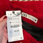 ZARA Red mini skirt with size slit from . brand new with tags tweed skirt size xs Photo 4