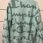 Champion Teal / Aqua All Over Print Crewneck Photo 2