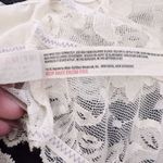 Free People Lace Bralette Ivory Bra Contrast Stitching Purple Photo 3