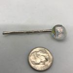 Bobby Pin Diachronic Glass Bobby Pin Hair Accessory White Crystal NWT Handmade Silver Photo 5