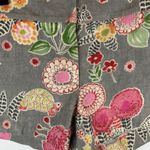 Michelle Farmer Floral Print Shorts Size 2 Gray Colorful USA Made Cotton Photo 6