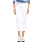 AG Adriano Goldschmied AG Jeans Ex-Boyfriend Slim Distressed White Slouchy Denim Women’s Size 31 Photo 1
