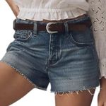 Anthropologie NWT Size 25 Pilcro Denim Jean Shorts 2.5” Raw Hem Cut Off Blue Photo 0